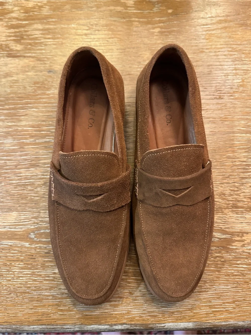 Men's Suede Penny Loafers in Brown